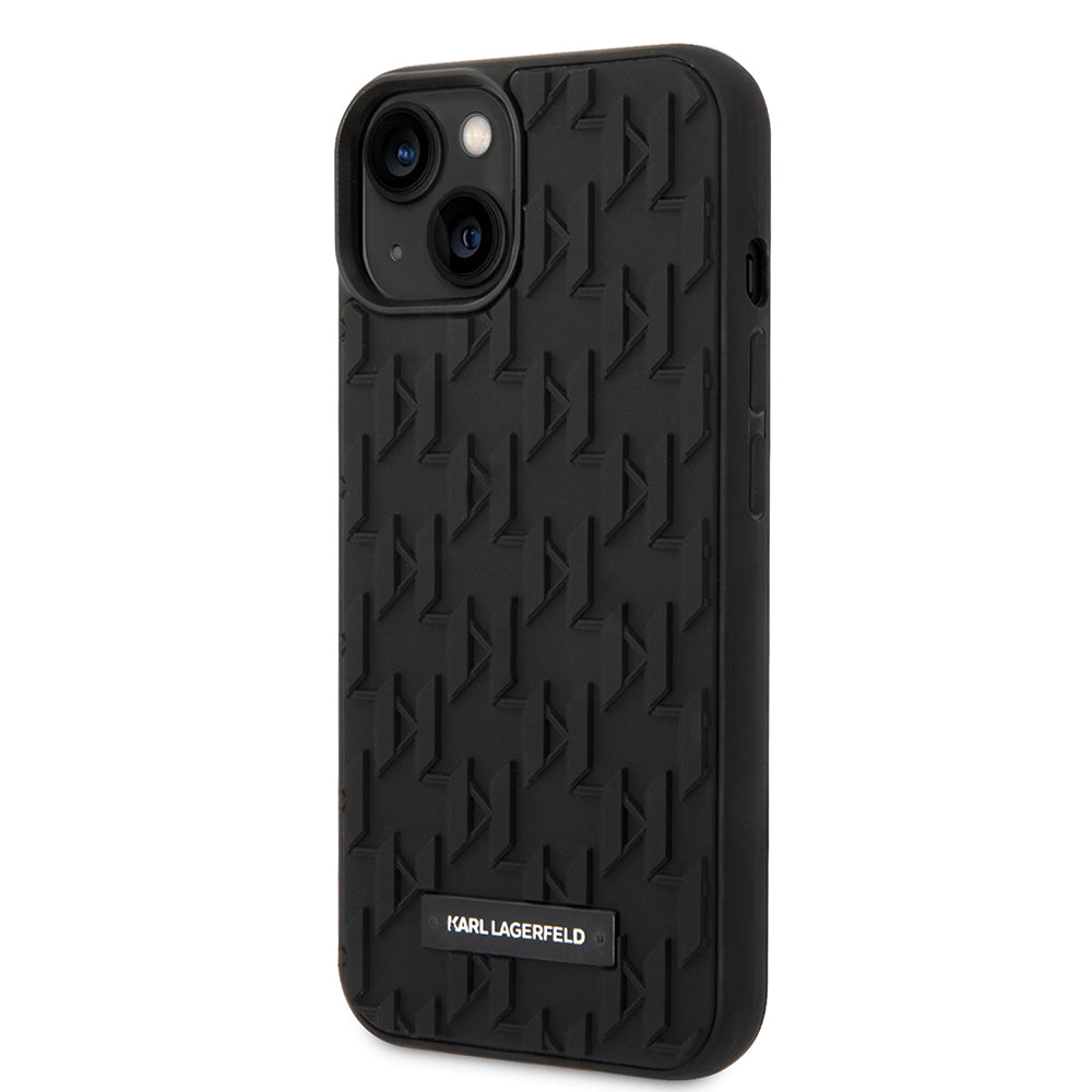 Tok Apple iPhone 14 Plus-hoz, Karl Lagerfeld, 3D Monogram, Fekete