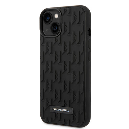 Tok Apple iPhone 14 Plus-hoz, Karl Lagerfeld, 3D Monogram, Fekete