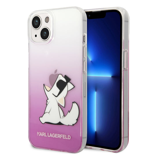 Tok Apple iPhone 14 Plus-hoz, Karl Lagerfeld, Choupette Fun, Rózsaszín