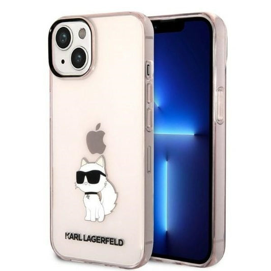 Tok Apple iPhone 14 Plus-hoz, Karl Lagerfeld, Ikonik Choupette, Rózsaszín