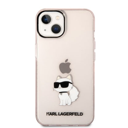 Tok Apple iPhone 14 Plus-hoz, Karl Lagerfeld, Ikonik Choupette, Rózsaszín