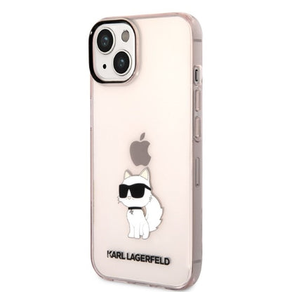 Tok Apple iPhone 14 Plus-hoz, Karl Lagerfeld, Ikonik Choupette, Rózsaszín