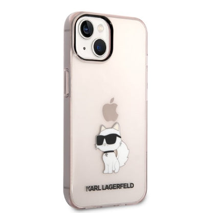 Tok Apple iPhone 14 Plus-hoz, Karl Lagerfeld, Ikonik Choupette, Rózsaszín