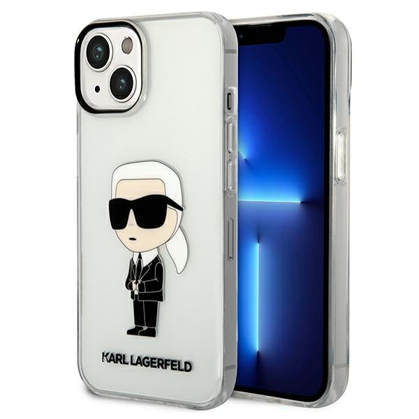 Tok Apple iPhone 14 Plus-hoz, Karl Lagerfeld, Ikonik Karl, Átlátszó
