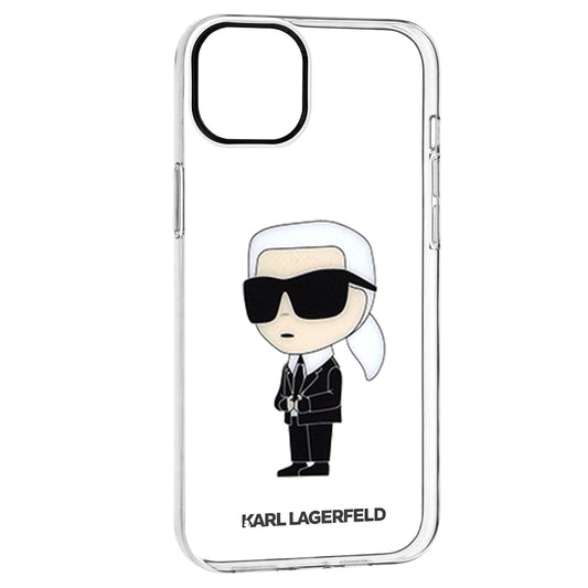 Tok Apple iPhone 14 Plus-hoz, Karl Lagerfeld, Ikonik Karl, Átlátszó