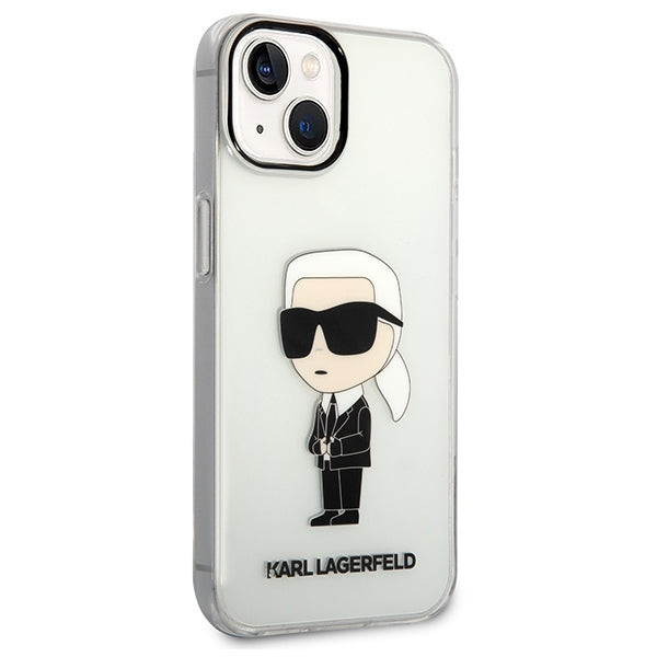 Tok Apple iPhone 14 Plus-hoz, Karl Lagerfeld, Ikonik Karl, Átlátszó
