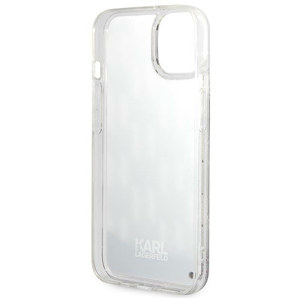 Tok a Apple iPhone 14 Plus-hoz, Karl Lagerfeld, Liquid Glitter Monogram, Fekete