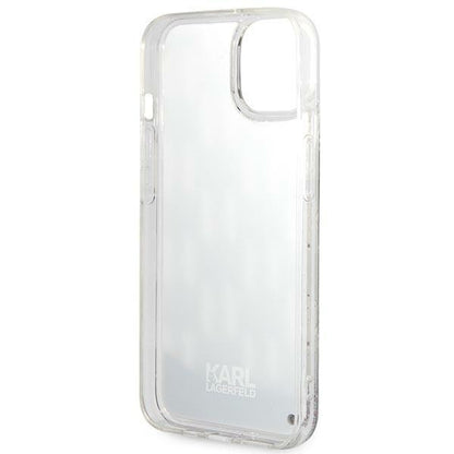 Tok a Apple iPhone 14 Plus-hoz, Karl Lagerfeld, Liquid Glitter Monogram, Fekete