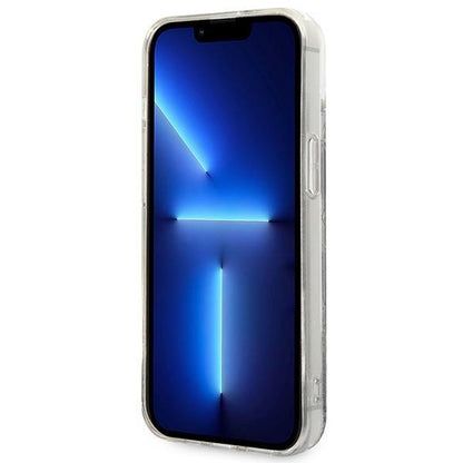 Tok a Apple iPhone 14 Plus-hoz, Karl Lagerfeld, Liquid Glitter Monogram, Fekete