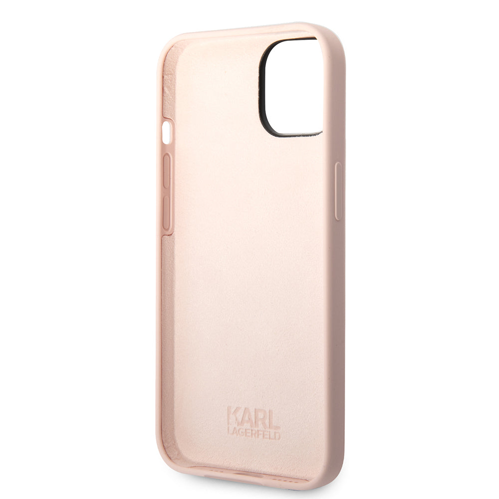 Tok Apple iPhone 14 Plus-hoz, Karl Lagerfeld, Silicone Body Choupette, Rózsaszín