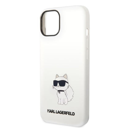 Tok Apple iPhone 14 Plus-hoz, Karl Lagerfeld, Silicone Choupette, Fehér