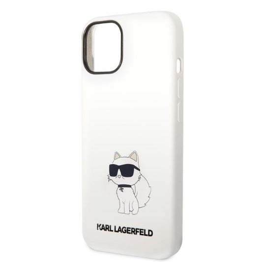 Tok Apple iPhone 14 Plus-hoz, Karl Lagerfeld, Silicone Choupette, Fehér