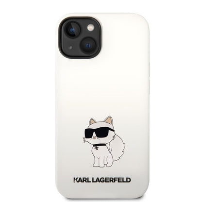 Tok Apple iPhone 14 Plus-hoz, Karl Lagerfeld, Silicone Choupette, Fehér
