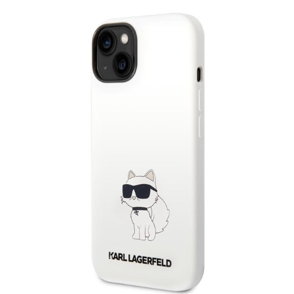 Tok Apple iPhone 14 Plus-hoz, Karl Lagerfeld, Silicone Choupette, Fehér