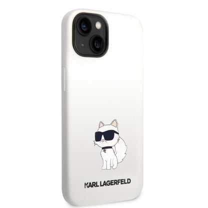Tok Apple iPhone 14 Plus-hoz, Karl Lagerfeld, Silicone Choupette, Fehér