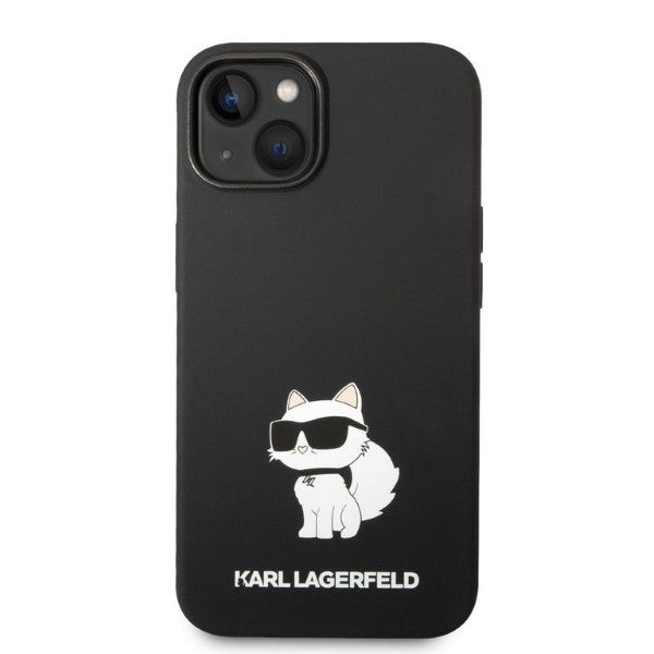 Tok Apple iPhone 14 Plus-hoz, Karl Lagerfeld, Choupette szilikon, Fekete