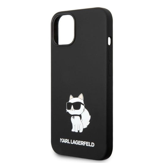 Tok Apple iPhone 14 Plus-hoz, Karl Lagerfeld, Choupette szilikon, Fekete