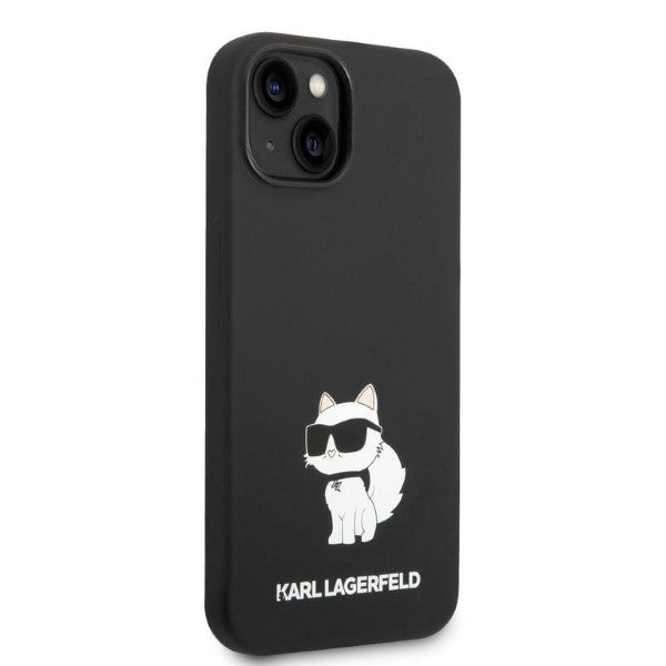 Tok Apple iPhone 14 Plus-hoz, Karl Lagerfeld, Choupette szilikon, Fekete