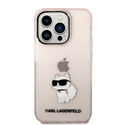 Tok Apple iPhone 14 Pro-hoz, Karl Lagerfeld, Ikonik Choupette, Rózsaszín