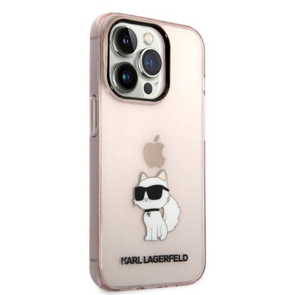 Tok Apple iPhone 14 Pro-hoz, Karl Lagerfeld, Ikonik Choupette, Rózsaszín