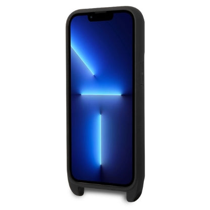 Tok Apple iPhone 14 Pro-hoz, Karl Lagerfeld, Monogram Ikonik Karl, Fekete