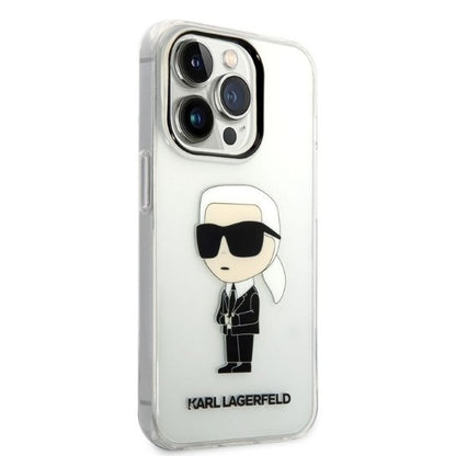 Case for Apple iPhone 14 Pro Max, Karl Lagerfeld, Ikonik Karl, Transparent