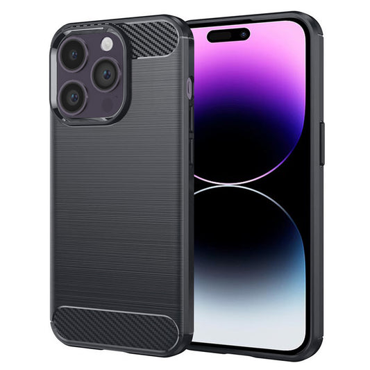 Tok Apple iPhone 14 Pro Max-hoz, Techsuit, karbon, fekete
