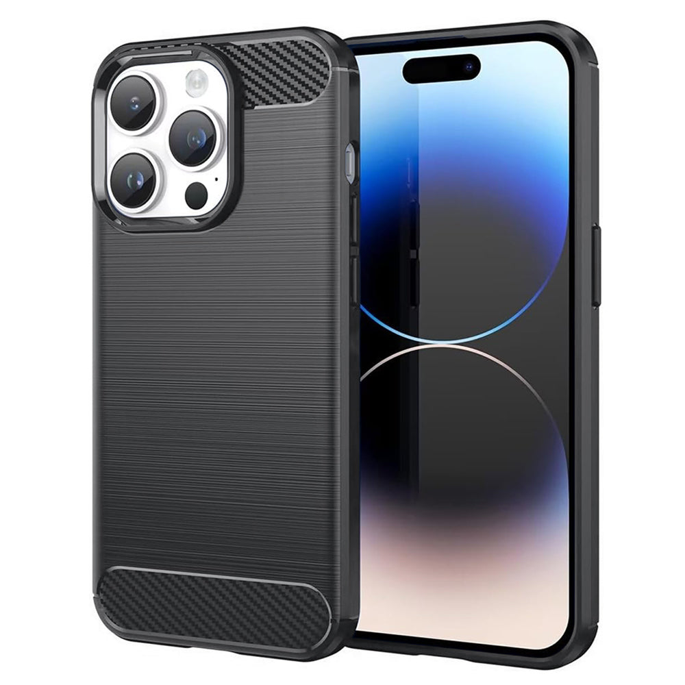 Tok Apple iPhone 14 Pro-hoz, Techsuit, karbon, fekete