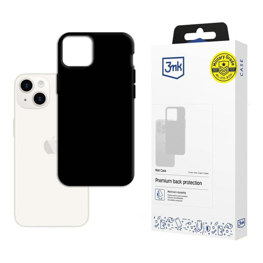 Tok Apple iPhone 15-hez, 3MK, Matt fekete