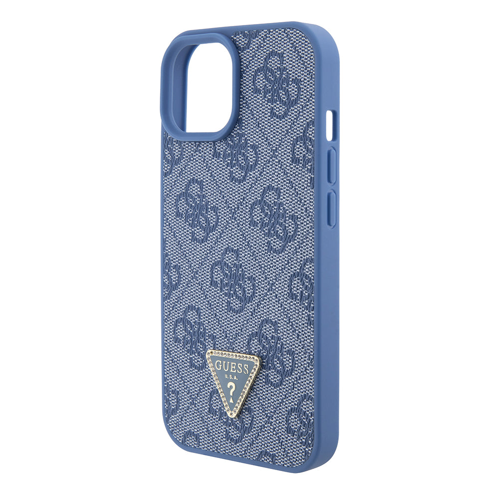 Tok Apple iPhone 15-höz, Guess, Crossbody 4G Metal Logo, Kék
