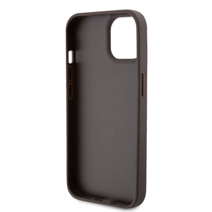 Tok Apple iPhone 15-höz, Guess, Crossbody 4G Metal Logo, Barna