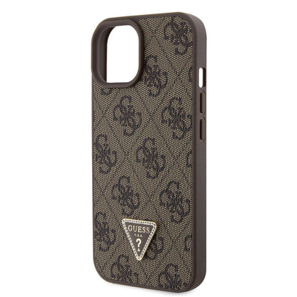 Tok Apple iPhone 15-höz, Guess, Crossbody 4G Metal Logo, Barna