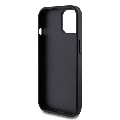 Tok Apple iPhone 15-höz, Guess, Glitter Big 4G Script, Fekete