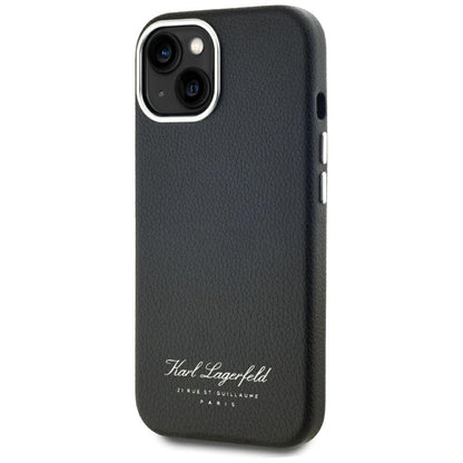 Tok Apple iPhone 15-höz, Karl Lagerfeld, RSG, Fekete