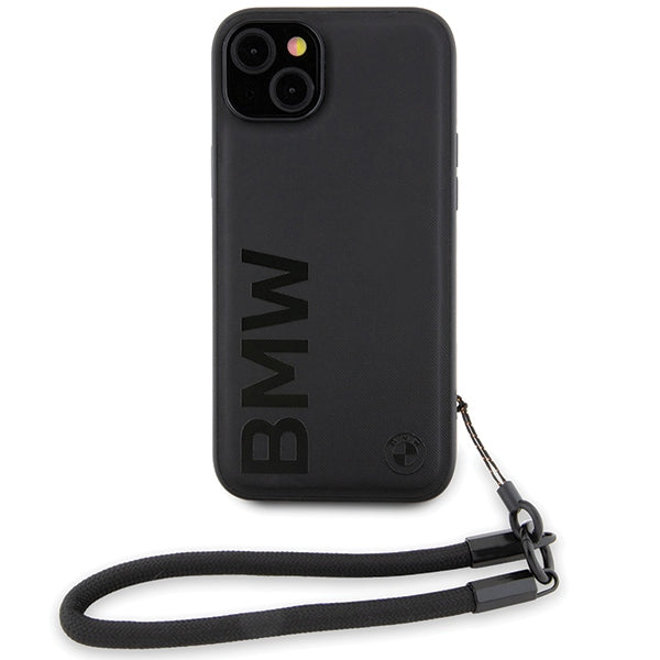 Case for Apple iPhone 15 Plus, BMW, Signature Wordmark Cord, Black