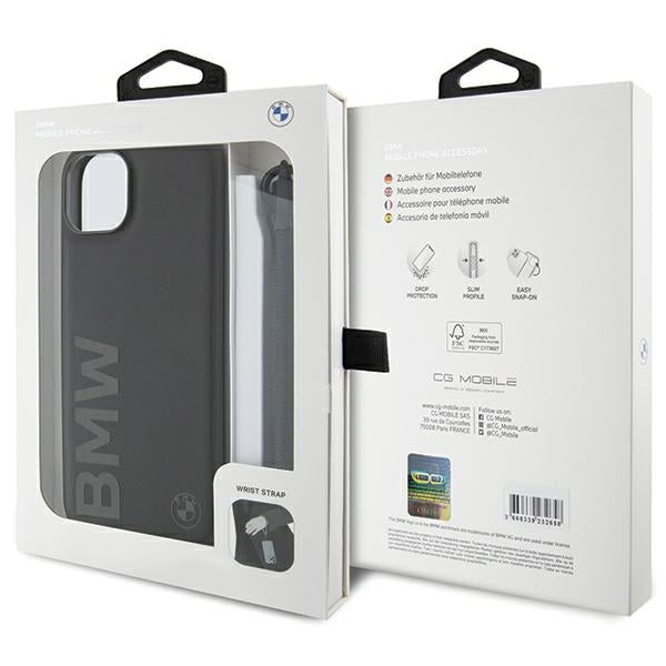 Case for Apple iPhone 15 Plus, BMW, Signature Wordmark Cord, Black