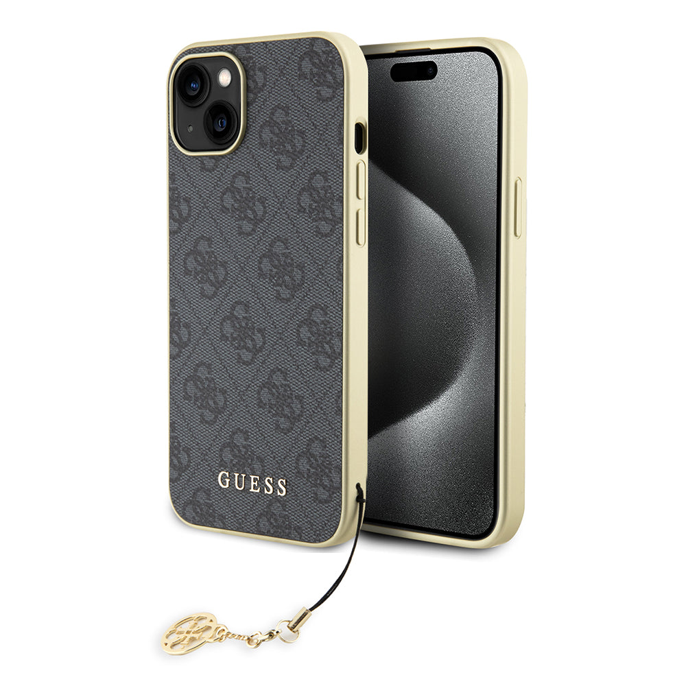 Tok Apple iPhone 15 Plus-hoz, Guess, 4G Charm, Szürke