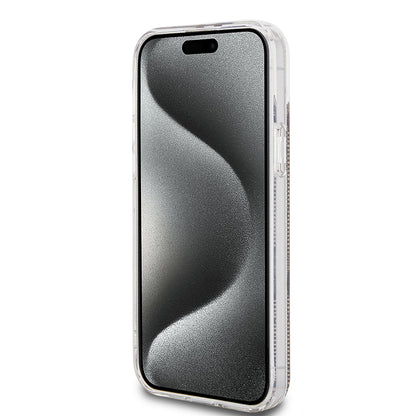 Tok Apple iPhone 15 Plus-hoz, Guess, IML 4G Gold Stripe, Barna