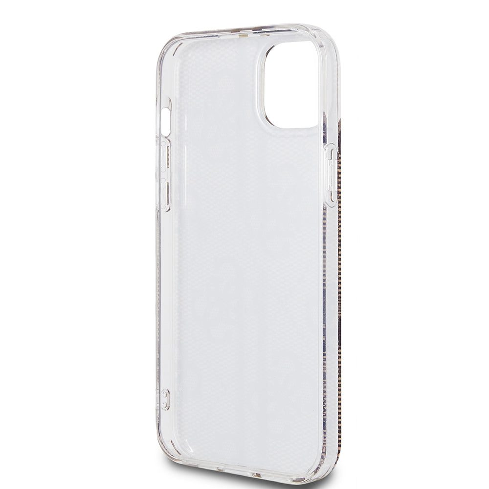 Tok Apple iPhone 15 Plus-hoz, Guess, IML 4G Gold Stripe, Barna