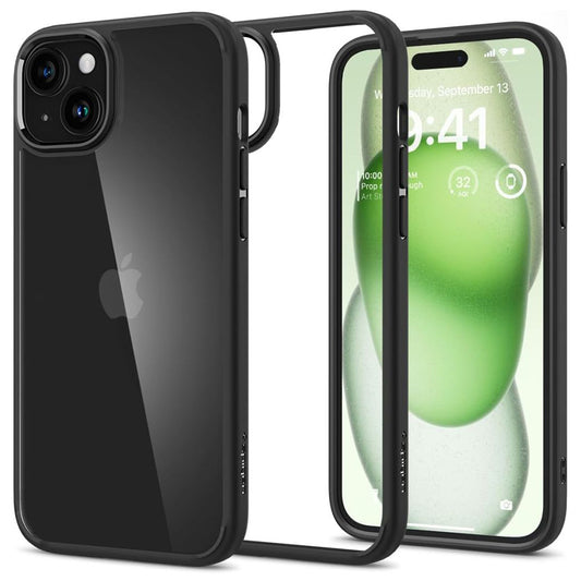 Tok a Apple iPhone 15 Plus-hoz, Spigen, Ultra Hybrid, Matt Fekete