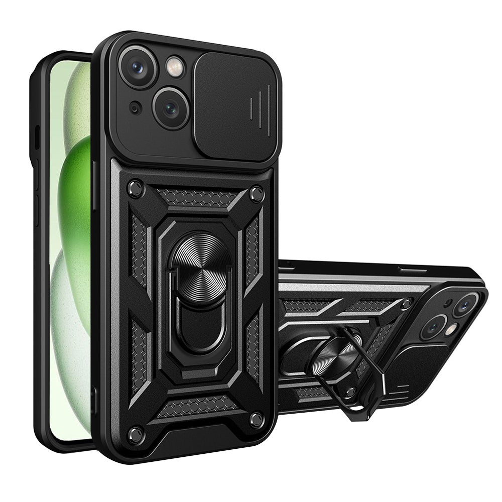 Tok Apple iPhone 15 Plus-hoz, Techsuit, CamShield, Fekete