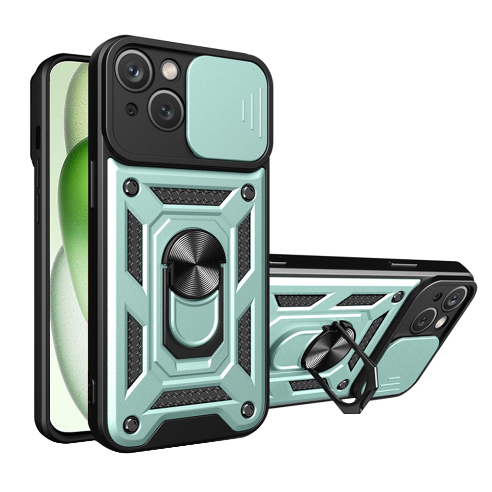 Tok Apple iPhone 15 Plus-hoz, Techsuit, CamShield, Zöld