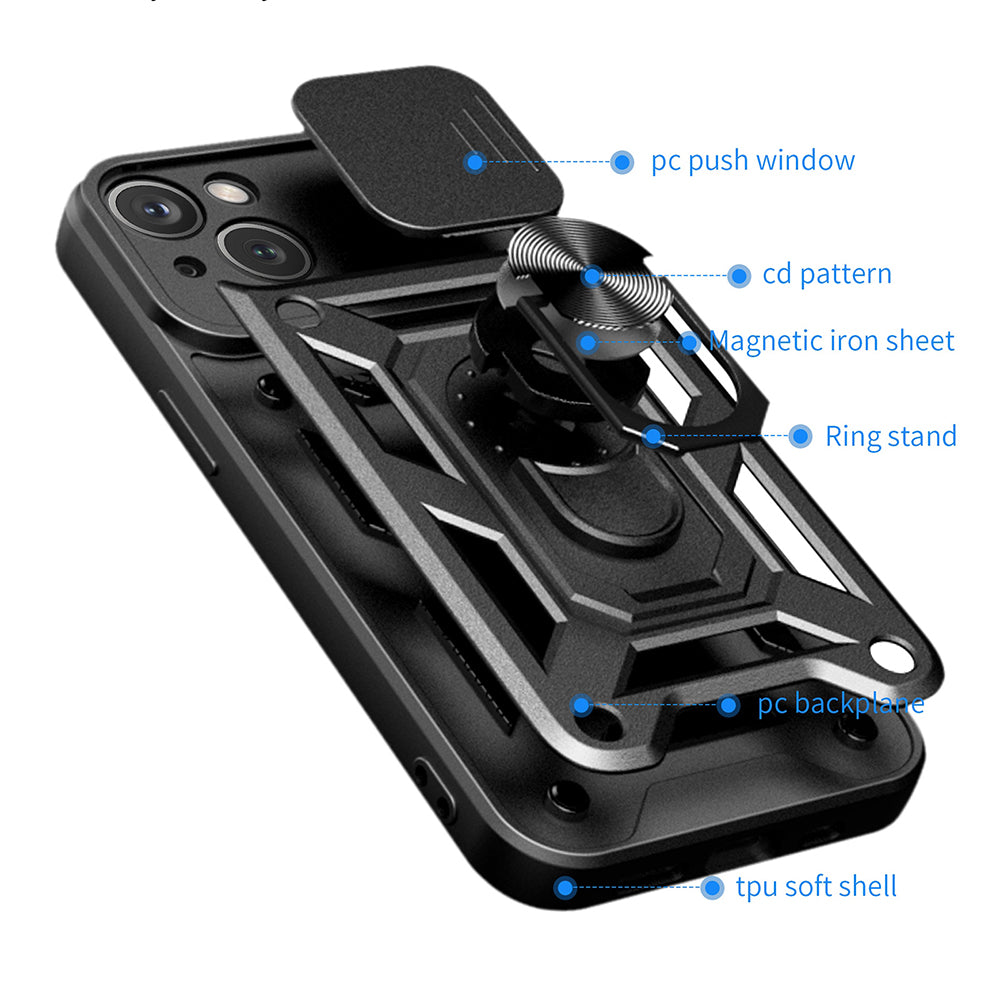 Tok Apple iPhone 15 Plus-hoz, Techsuit, CamShield, Zöld