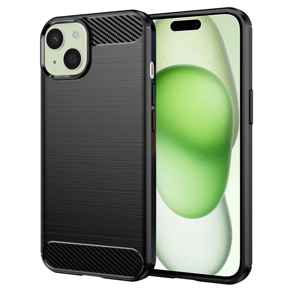 Tok Apple iPhone 15 Plus-hoz, Techsuit, karbon, fekete