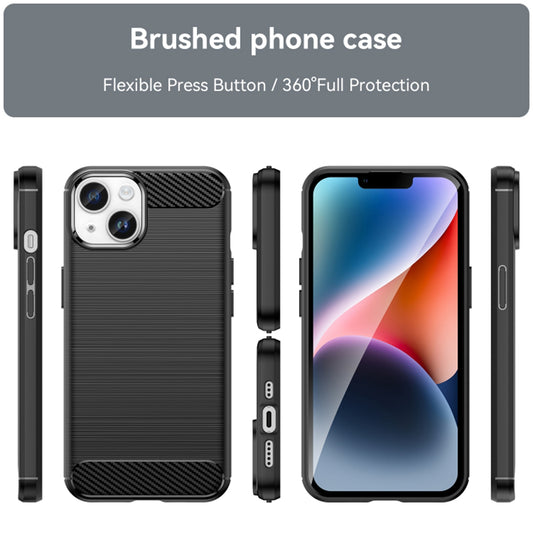Tok Apple iPhone 15 Plus-hoz, Techsuit, karbon, fekete
