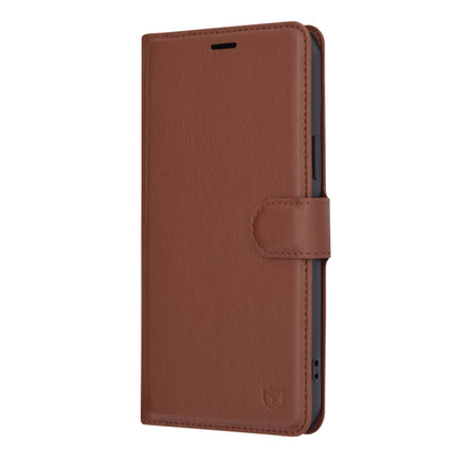Tok Apple iPhone 15 Plus-hoz, Techsuit, bőr folio, barna