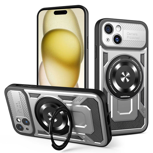 Tok Apple iPhone 15 Plus-hoz, Techsuit, RuggedCam, Szürke