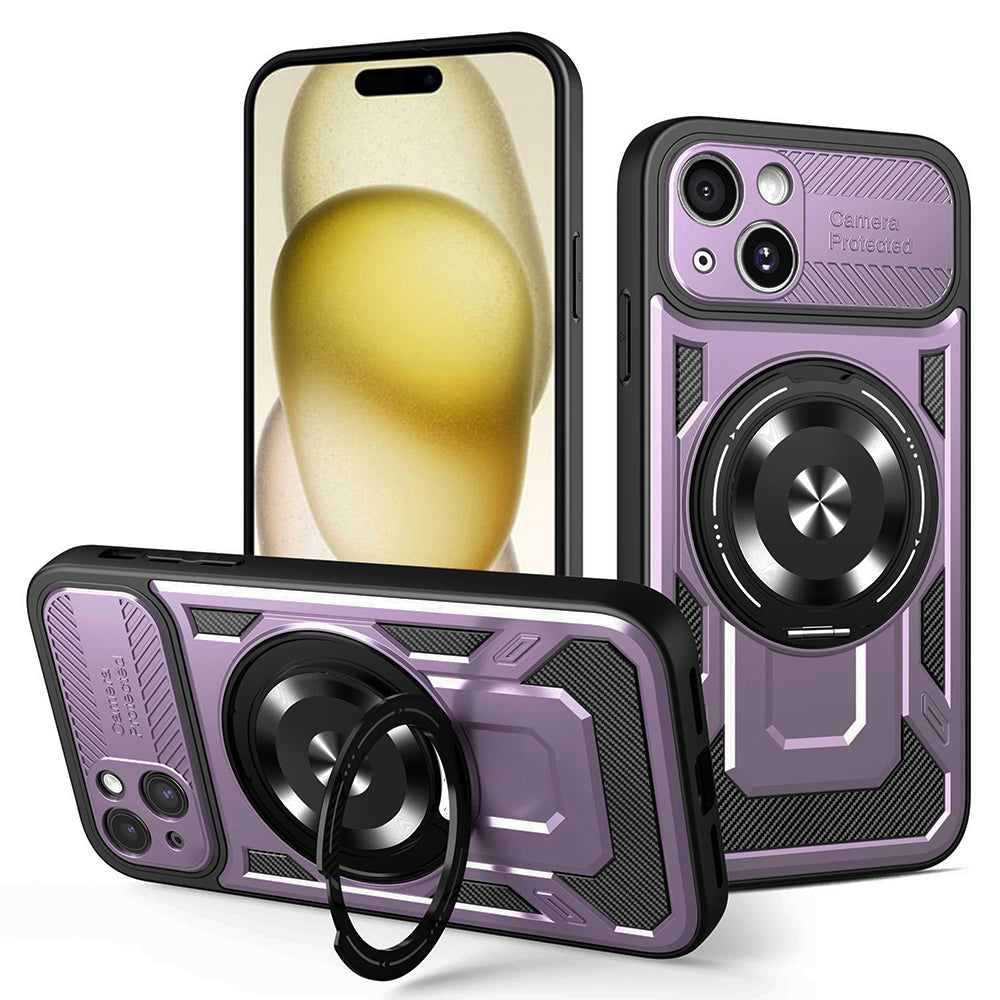 Tok Apple iPhone 15 Plus-hoz, Techsuit, RuggedCam, Lila
