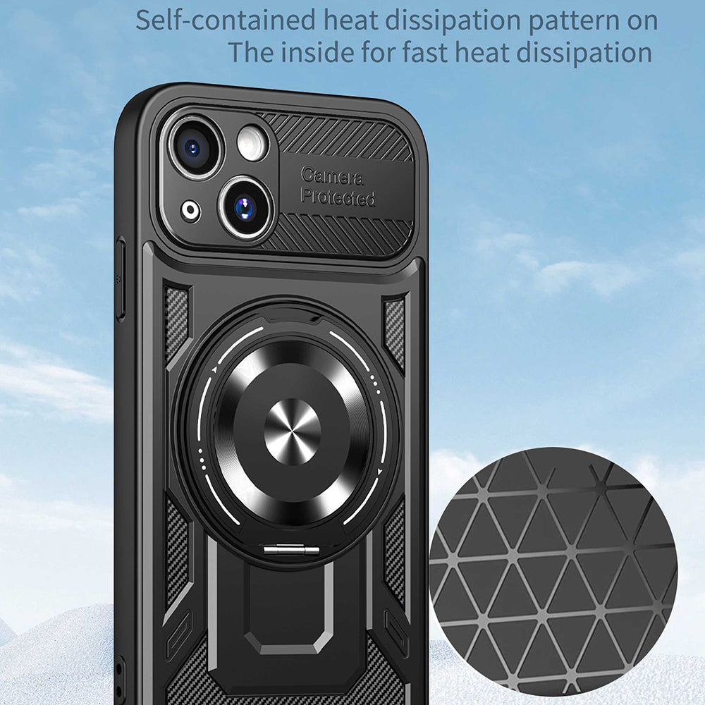 Tok Apple iPhone 15 Plus-hoz, Techsuit, RuggedCam, Lila
