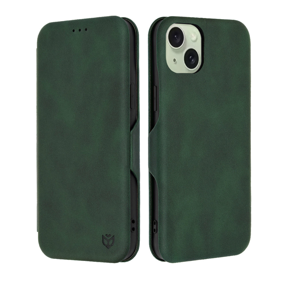 Tok Apple iPhone 15 Plus-hoz, Techsuit, Safe Wallet Plus, Zöld